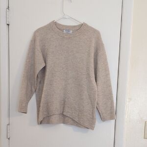 Old Navy Heathered Beige Crew Neck Sweater